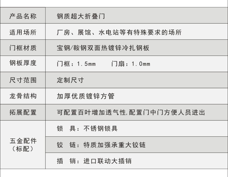 大尺寸钢质折叠门1