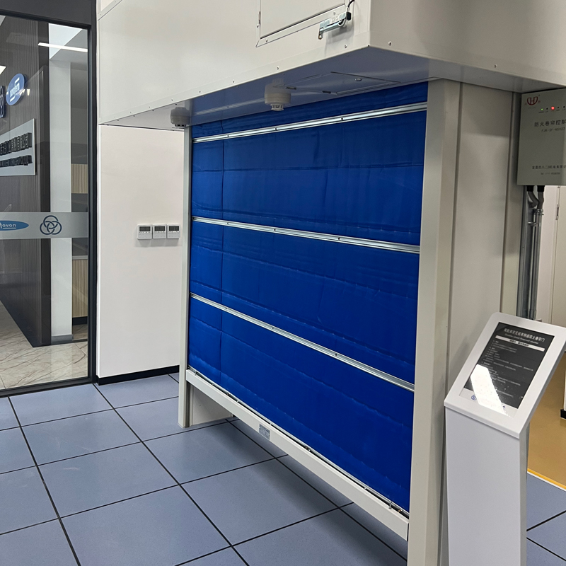 双轨双帘无机布特级防火卷帘门